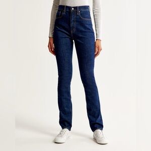 Abercrombie & Fitch Curve Love Slim Straight Ultra High Rise Jeans